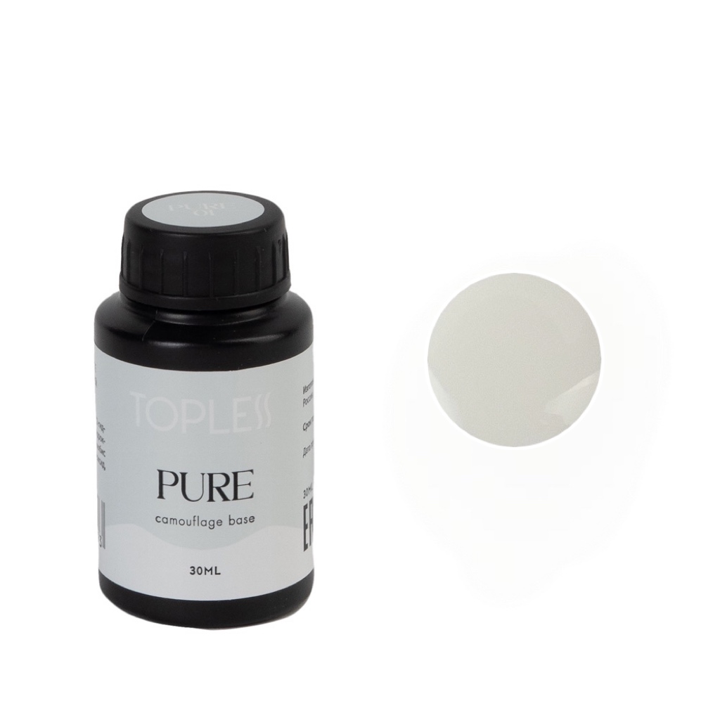 TOPLESS Камуфлирующая база 01 Pure (30 мл)