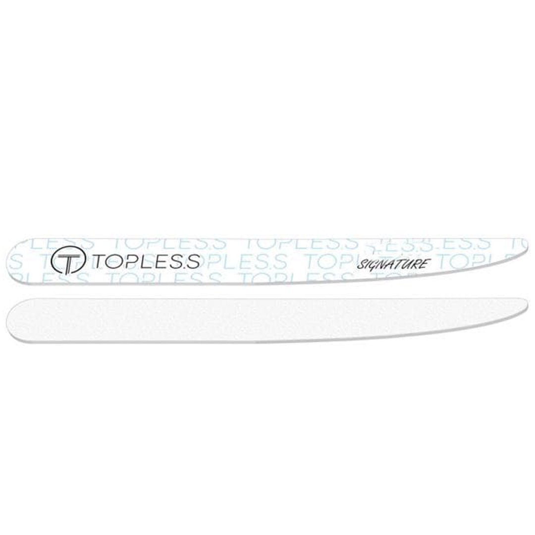 TOPLESS SIGNATURE Пилка для ногтей (белая, лодочка, 180/220)